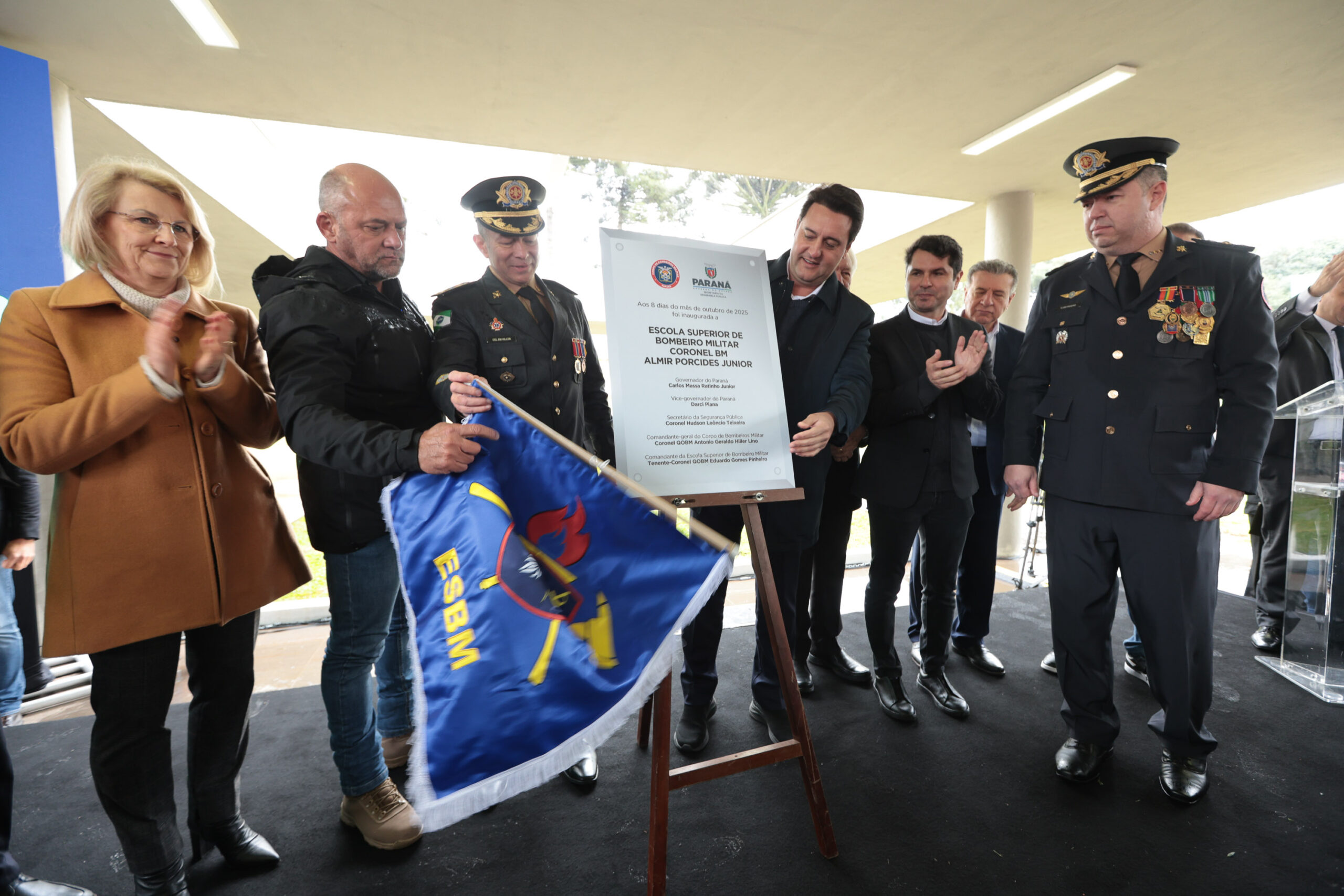 O governador Carlos Massa Ratinho Junior inaugura nesta quarta-feira (8) a Escola Superior de Bombeiro Militar (ESBM) em São José dos Pinhais. Foto: Geraldo Bubniak/AEN