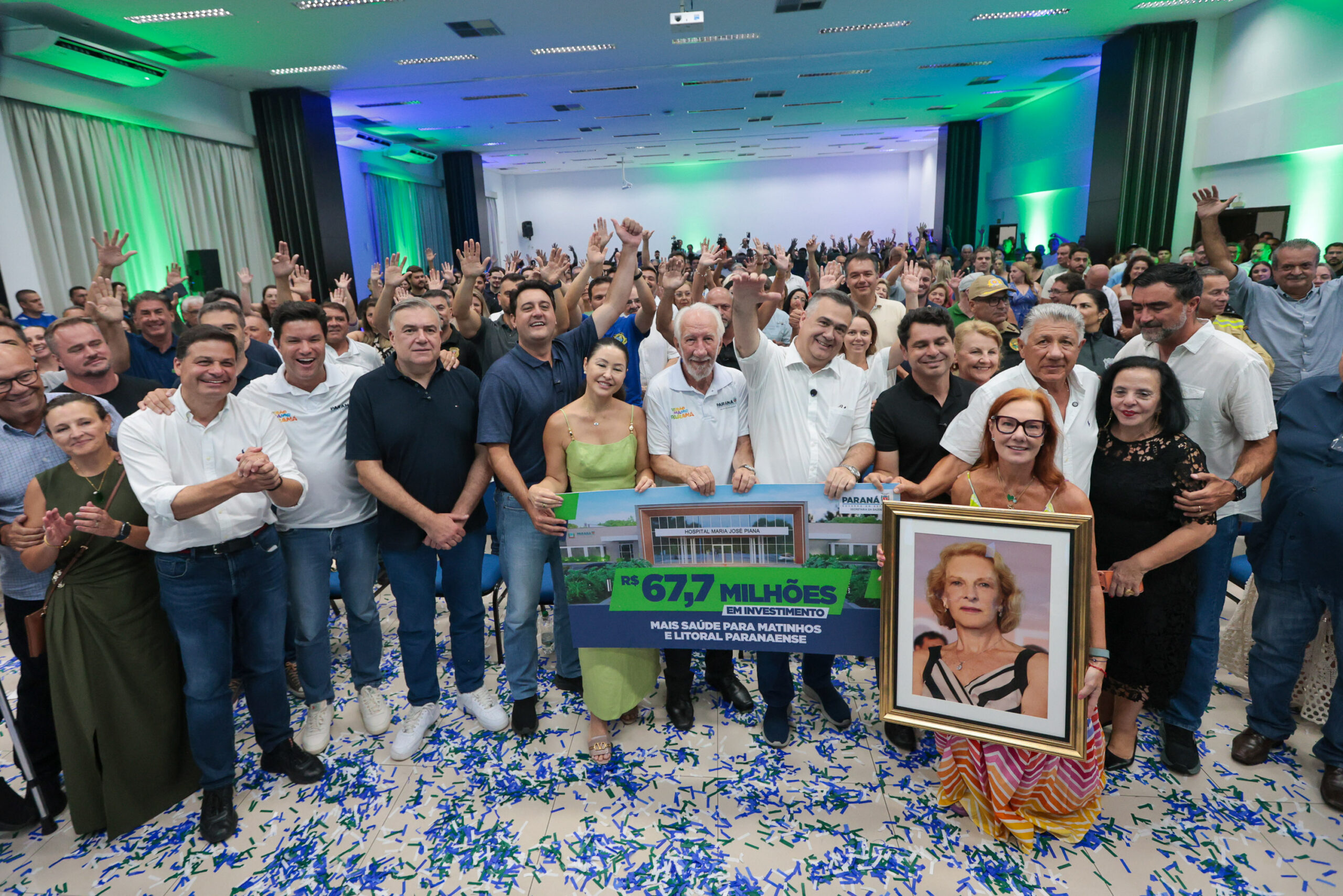 O governador Carlos Massa Ratinho Junior anuncia nesta quinta-feira (15) a construção do Hospital Maria José Piana, em Matinhos.